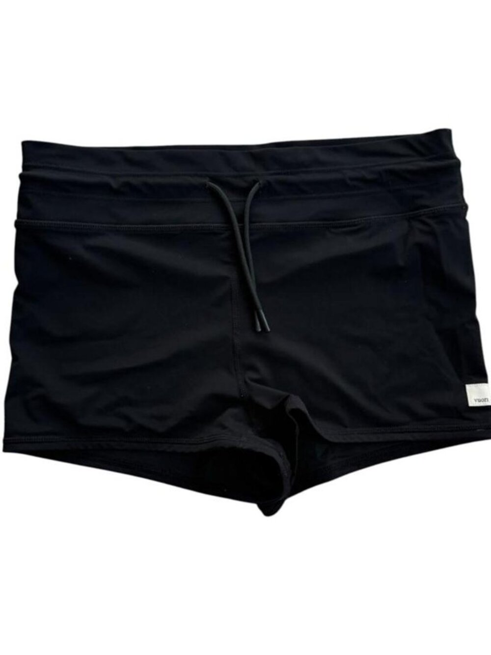 Vuori Black Swim Shorty Swimsuit Bottoms, Size Medium